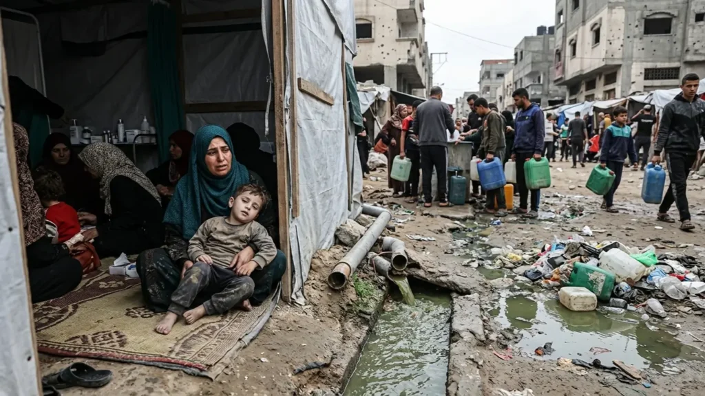 krisis air bersih di gaza - 03