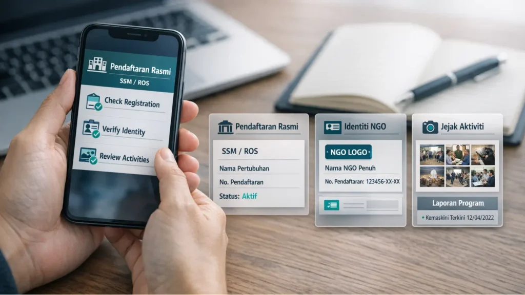 Tujuh cara semak untuk memastikan anda berada di halaman Tabung Palestin yang betul. 1 tabung palestin - 03